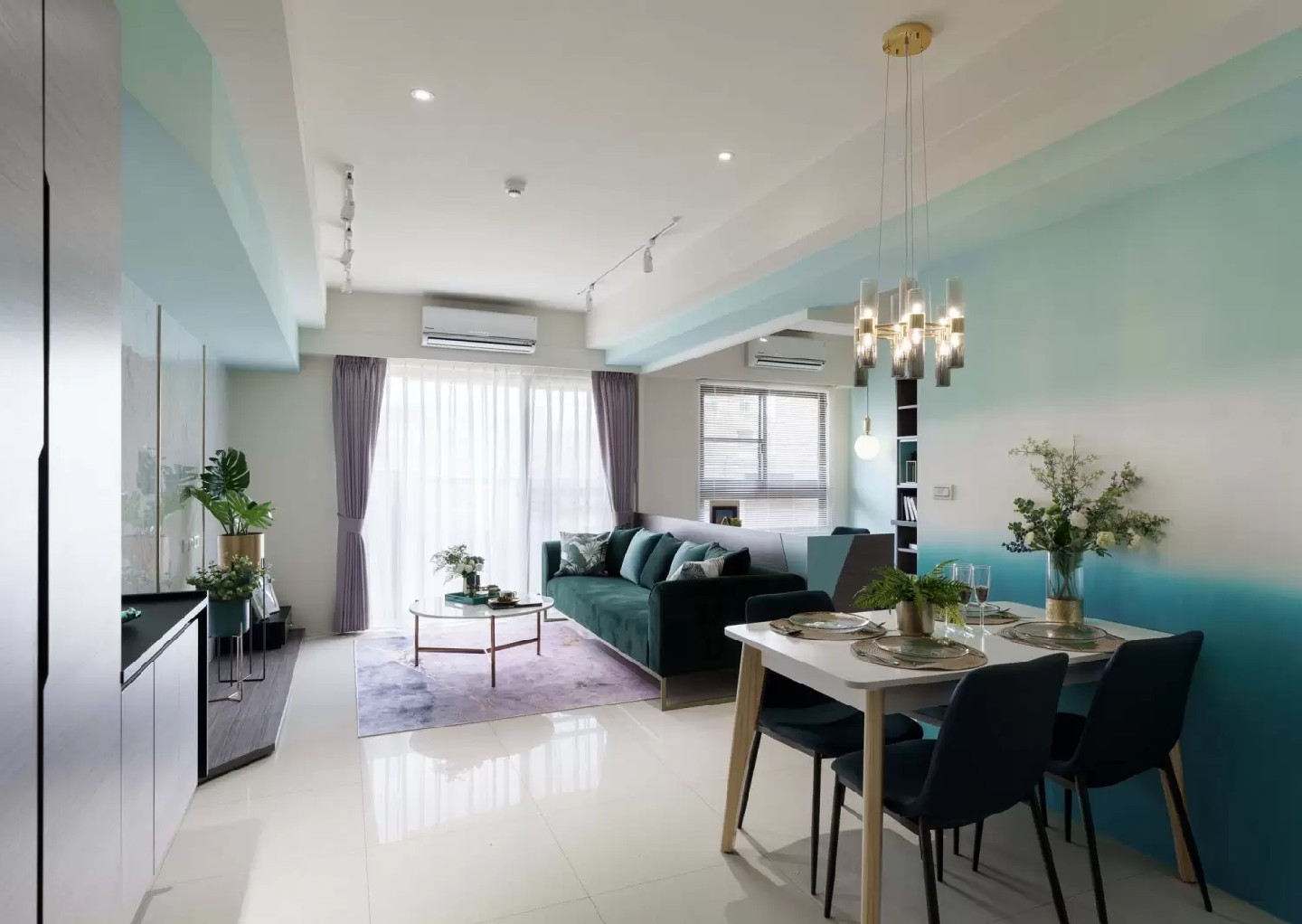 現代北歐風格效果圖賞析 漸變藍的純凈空間 現代北歐風格效果圖賞析 漸變藍的純凈空間